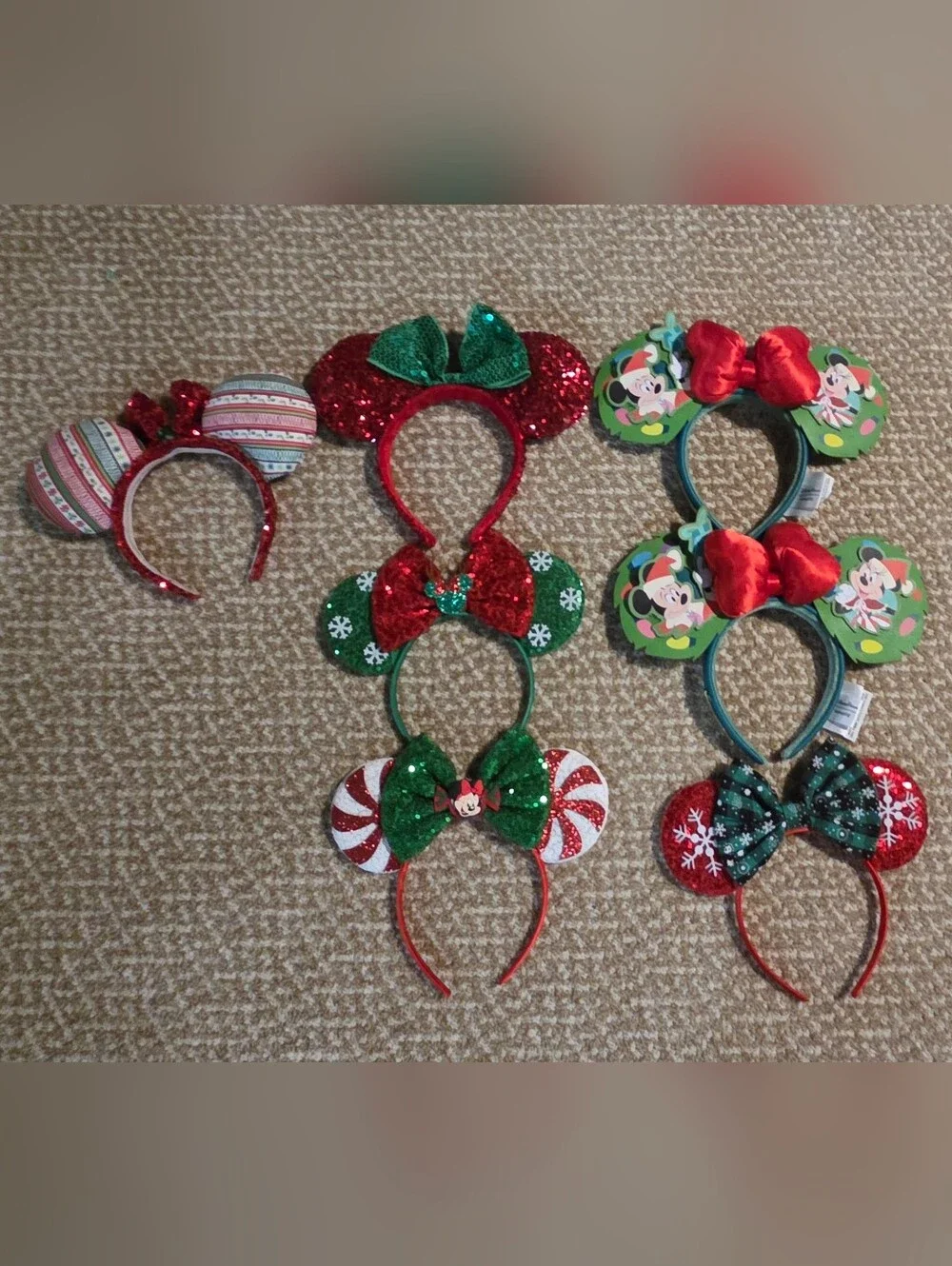 Holiday Minnie Ear Headbands - Assorted Christmas Designs